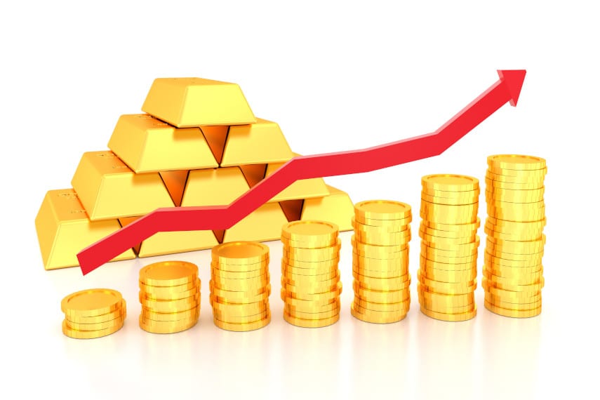 price of gold rising