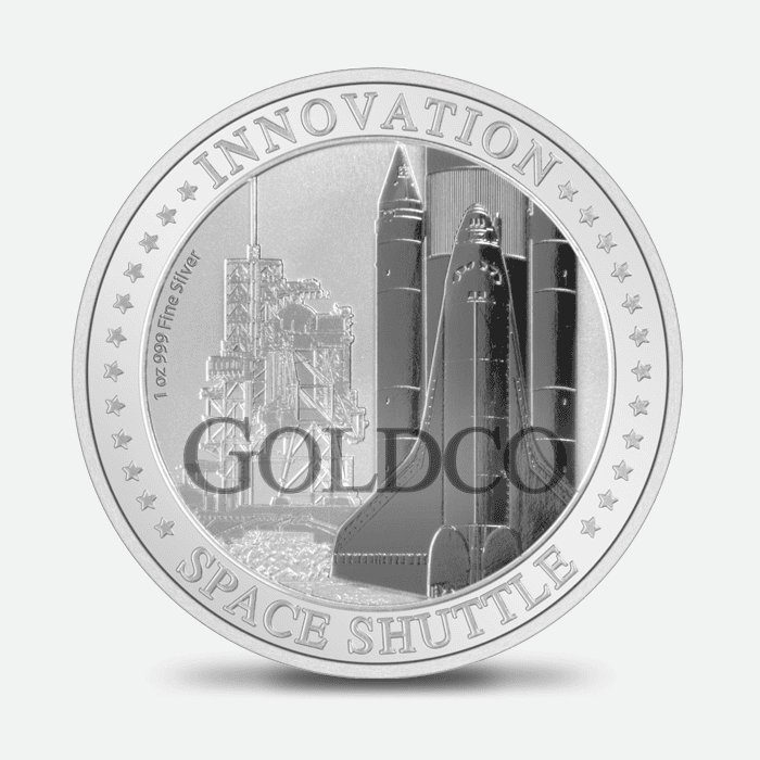 2023 Silver Space Shuttle Coin Front